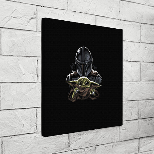 Картина квадратная Мандолорец - Грогу / 3D-принт – фото 3