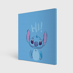 Холст квадратный Stitch says hi, цвет: 3D-принт