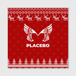 Холст квадратный Новогодний Placebo с оленями, цвет: 3D-принт — фото 2