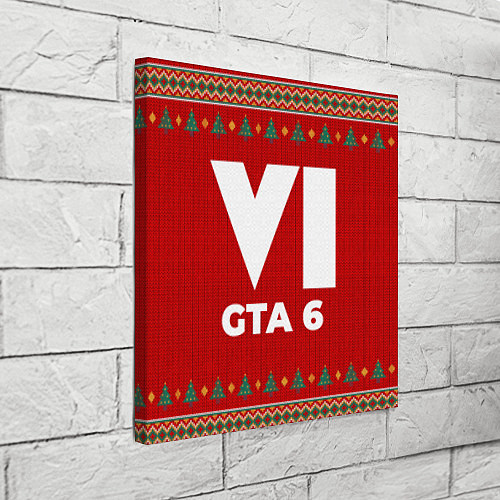 Картина квадратная GTA 6 new year / 3D-принт – фото 3