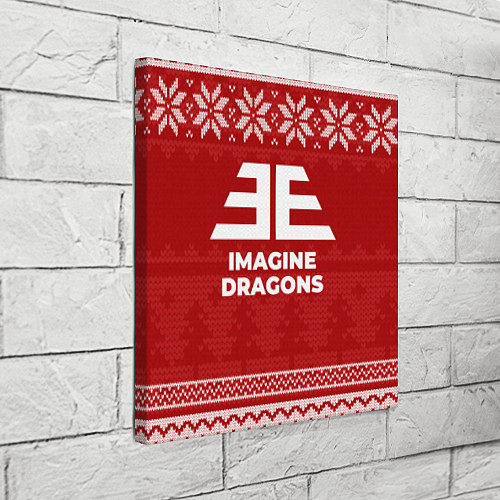 Картина квадратная Новогодний Imagine Dragons / 3D-принт – фото 3
