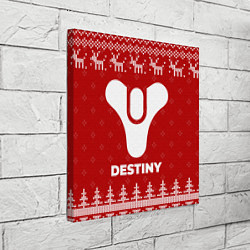 Холст квадратный Новогодний Destiny с оленями, цвет: 3D-принт — фото 2