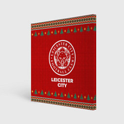 Холст квадратный Leicester City new year, цвет: 3D-принт