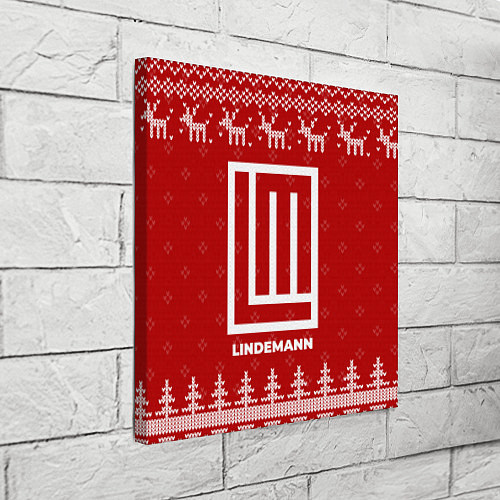 Картина квадратная Новогодний Lindemann с оленями / 3D-принт – фото 3