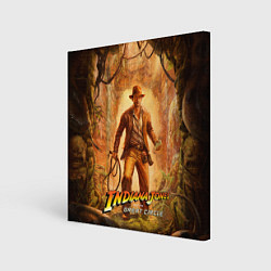 Холст квадратный Инди Indiana Jones and the great circle, цвет: 3D-принт