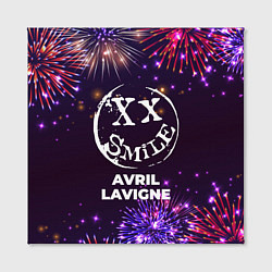 Холст квадратный Праздничный Avril Lavigne, цвет: 3D-принт — фото 2
