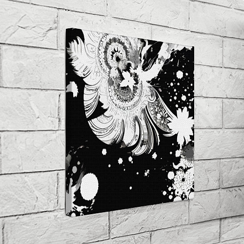 Картина квадратная Абстрактная экспрессивная композиция / 3D-принт – фото 3