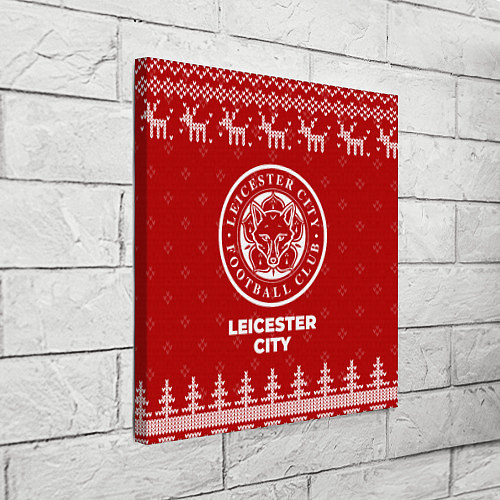 Картина квадратная Новогодний Leicester City с оленями / 3D-принт – фото 3