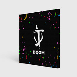 Холст квадратный Doom конфети, цвет: 3D-принт