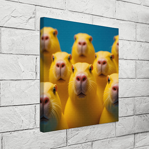 Картина квадратная Желтые капибары / 3D-принт – фото 3