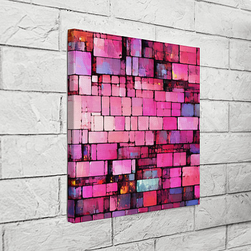 Картина квадратная Pink bricks / 3D-принт – фото 3