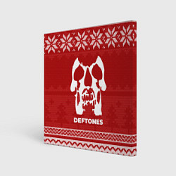 Холст квадратный Новогодний Deftones, цвет: 3D-принт