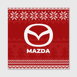 Холст квадратный Новогодний Mazda, цвет: 3D-принт — фото 2