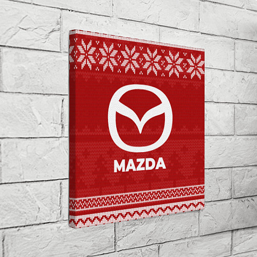 Картина квадратная Новогодний Mazda / 3D-принт – фото 3