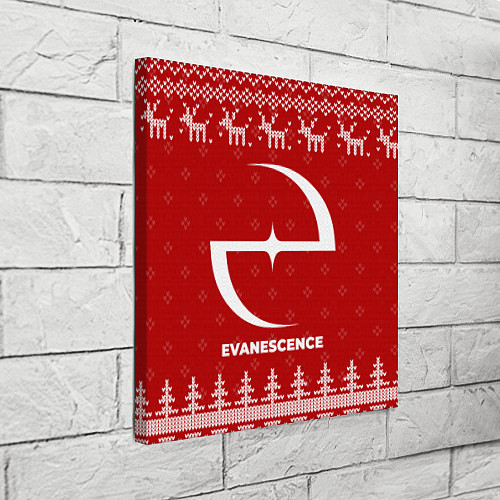 Картина квадратная Новогодний Evanescence с оленями / 3D-принт – фото 3