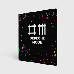 Холст квадратный Depeche Mode конфети, цвет: 3D-принт