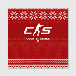 Холст квадратный Новогодний Counter-Strike 2, цвет: 3D-принт — фото 2