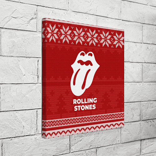 Картина квадратная Новогодний Rolling Stones / 3D-принт – фото 3
