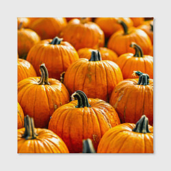 Холст квадратный Много тыкв, цвет: 3D-принт — фото 2