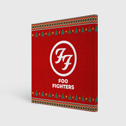 Холст квадратный Foo Fighters new year, цвет: 3D-принт