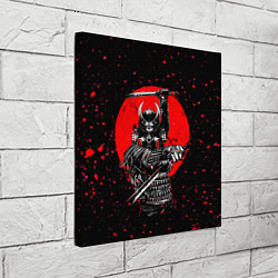 Холст квадратный Кровавый самурай и луна, цвет: 3D-принт — фото 2