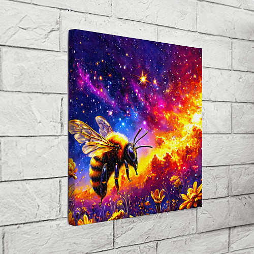 Картина квадратная Пчелка в космосе / 3D-принт – фото 3