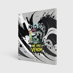 Холст квадратный Rick-Venom and Morty - meme, цвет: 3D-принт