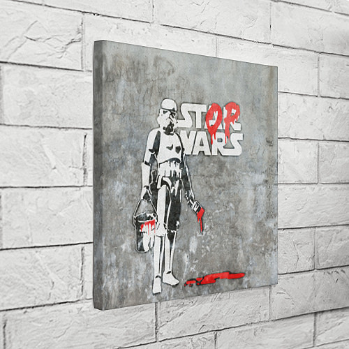 Картина квадратная Banksy - stop wars / 3D-принт – фото 3