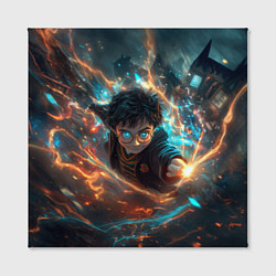 Холст квадратный Гарри Поттер - вихрь магии, цвет: 3D-принт — фото 2