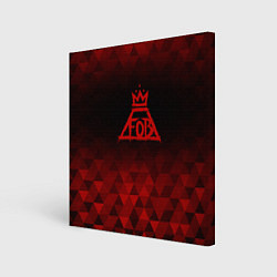 Холст квадратный Fall Out Boy red poly, цвет: 3D-принт