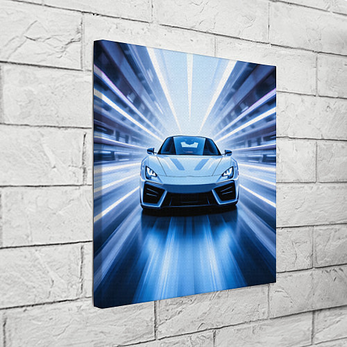 Картина квадратная Спорткар на скорости / 3D-принт – фото 3