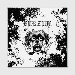 Холст квадратный Burzum - рок пес, цвет: 3D-принт — фото 2