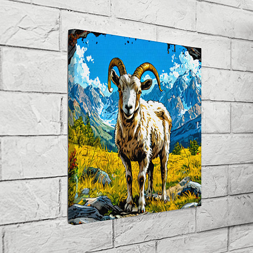 Картина квадратная Горный козел / 3D-принт – фото 3