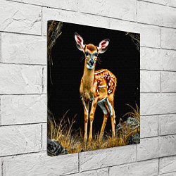 Холст квадратный Олень в ночи, цвет: 3D-принт — фото 2