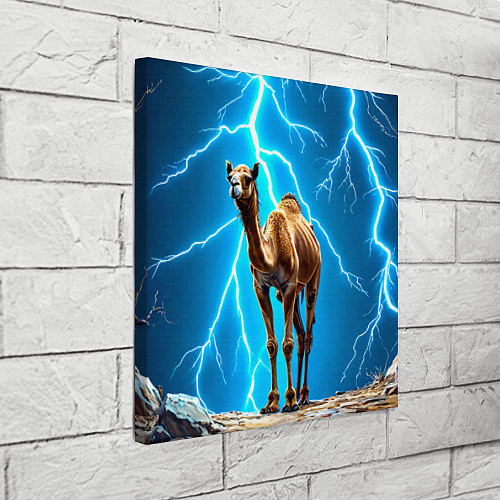 Картина квадратная Верблюд и удар молнии / 3D-принт – фото 3