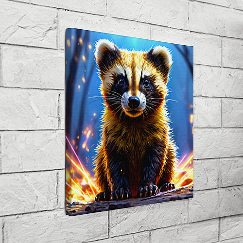 Картина квадратная Росомаха в искрах / 3D-принт – фото 3