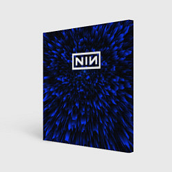 Холст квадратный Nine Inch Nails blue energy, цвет: 3D-принт