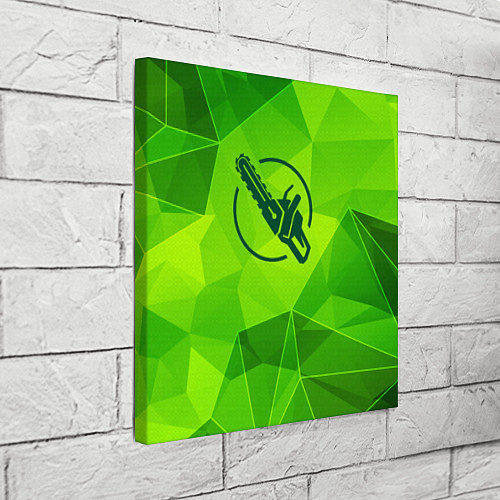 Картина квадратная Chainsaw Man green poly / 3D-принт – фото 3