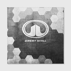 Холст квадратный Great Wall - grey gradient, цвет: 3D-принт — фото 2