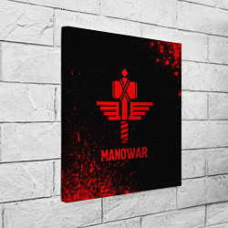Холст квадратный Manowar - red gradient, цвет: 3D-принт — фото 2