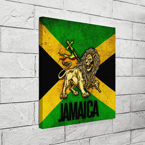Картина квадратная Jamaica lion flag / 3D-принт – фото 3