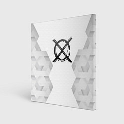 Холст квадратный CreepyPasta white poly, цвет: 3D-принт