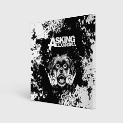 Холст квадратный Asking Alexandria рок пес, цвет: 3D-принт