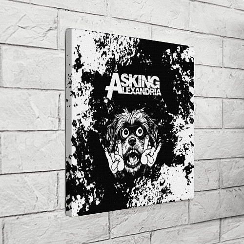 Картина квадратная Asking Alexandria рок пес / 3D-принт – фото 3