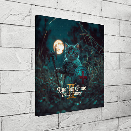 Картина квадратная Kingdom Come Deliverance 2 котенок рыцарь / 3D-принт – фото 3