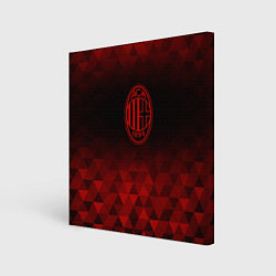 Холст квадратный AC Milan red poly, цвет: 3D-принт