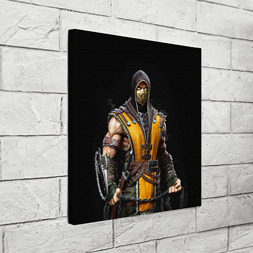 Картина квадратная Mortal kombat - Scorpion / 3D-принт – фото 3