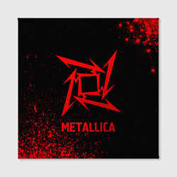 Холст квадратный Metallica - red gradient, цвет: 3D-принт — фото 2