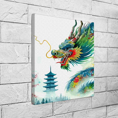 Картина квадратная Japanese watercolor dragon - art / 3D-принт – фото 3