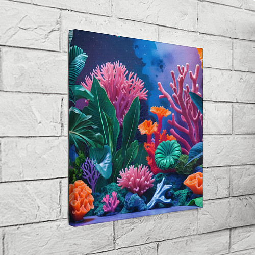 Картина квадратная Подводные кораллы / 3D-принт – фото 3